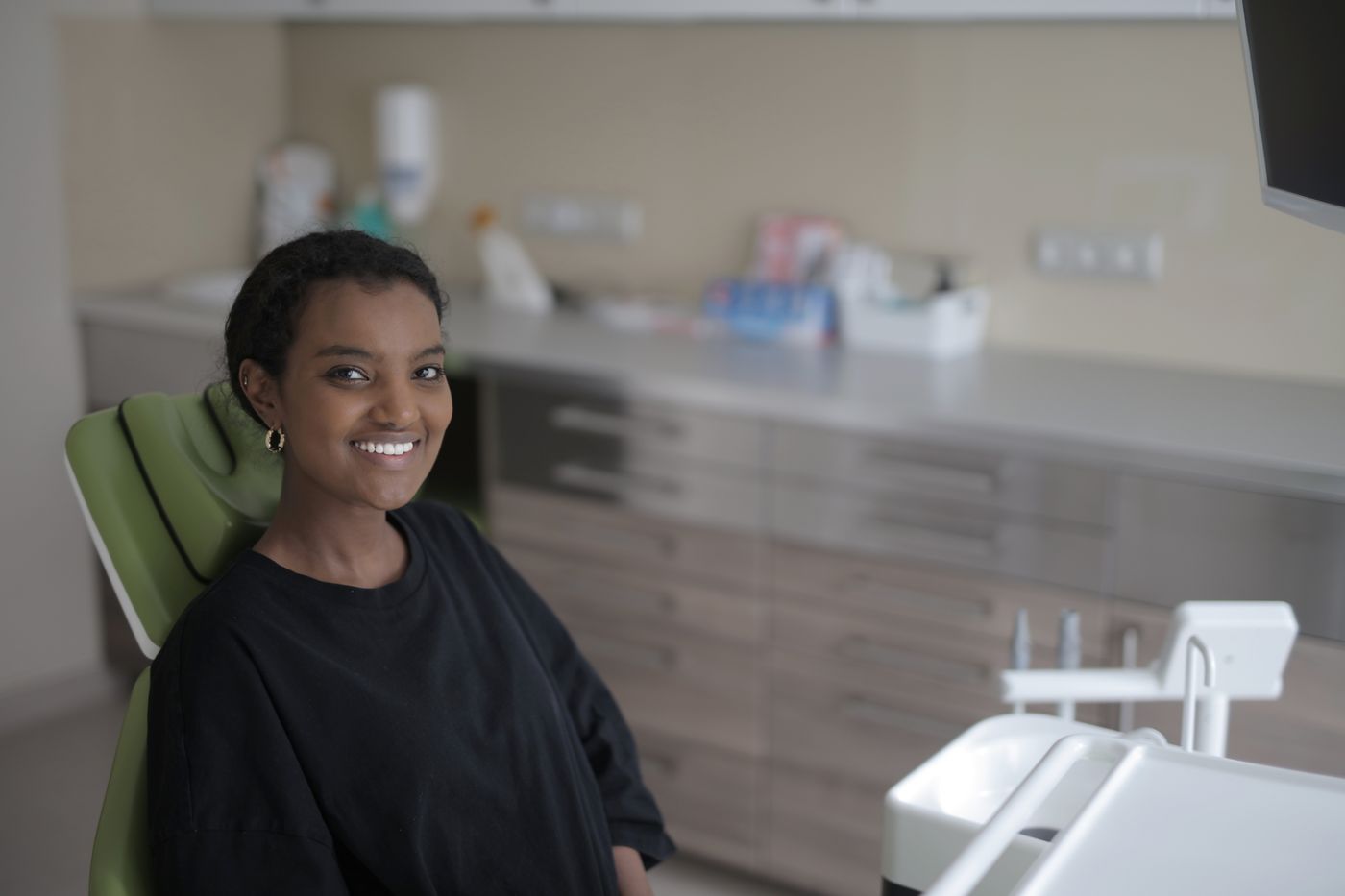 A young patient smiling in the Ascend Dental office